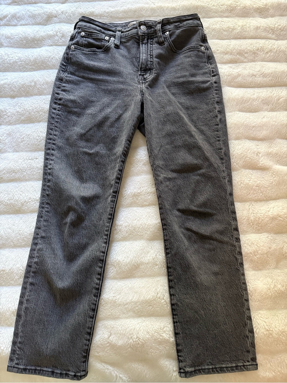 Madewell Women's Charcoal Straight-Leg Jeans